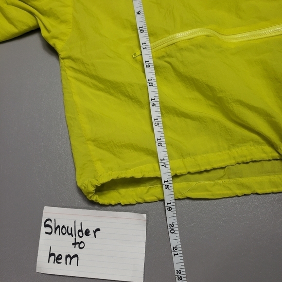 love J Sheer Neon yellow quarter zip cropped jacket women's size large - Picture 7 of 10
